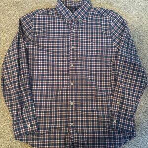 Vineyard Vines Navy and Red Checkered Shirt